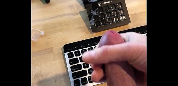  Me Shooting Huge load of cum onto desk ;)